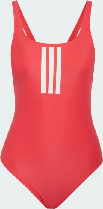 adidas 3-Streifen V-Back Badeanzug semi lucid red/white (Damen)