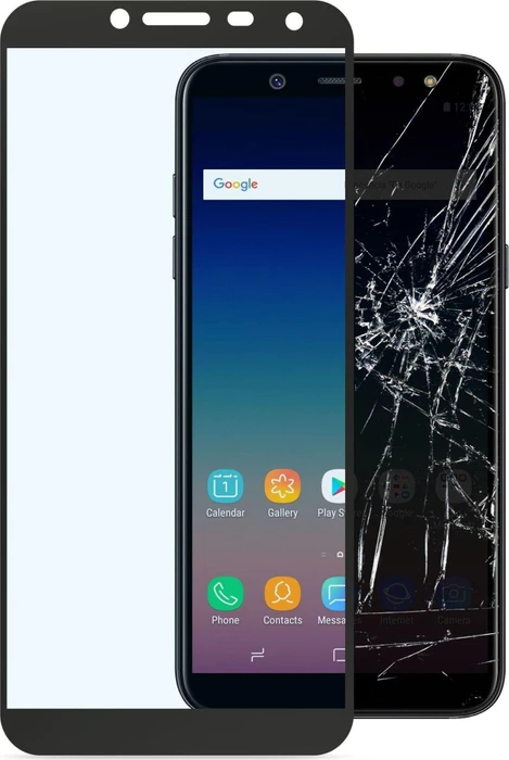 Cellularline Second Glass Capsule für Samsung Galaxy J6 (2018) schwarz