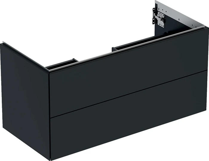Geberit ONE Unterschrank für Waschtisch, mit zwei Schubladen, 105cm, schwarz/lackiert matt