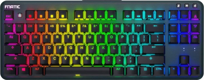 Fnatic miniSTREAK Tenkeyless Mechanical Keyboard, MX SILENT RGB RED, USB, US