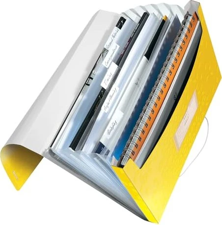 Leitz WOW Projektmappe, 6 Fächer, A4, gelb