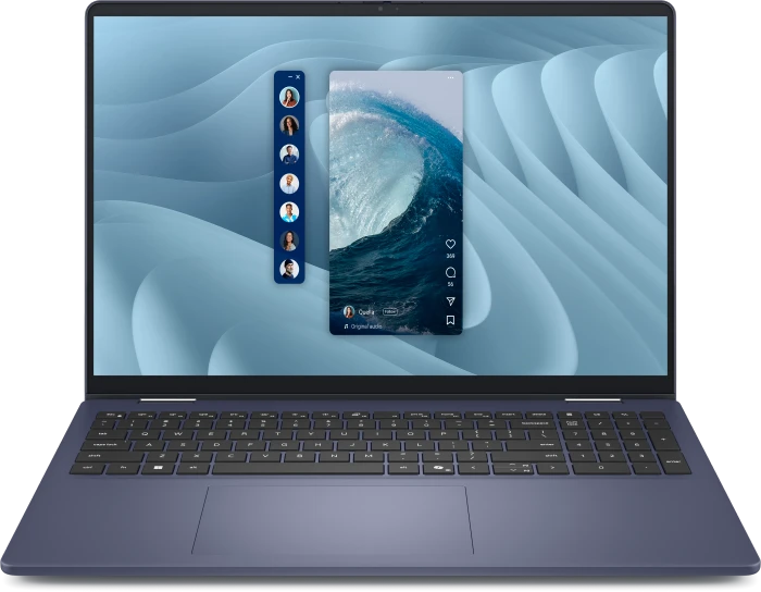 Dell 16 Plus 2-in-1 DB06250, Midnight Blue, Core Ultra 7 258V, 32GB RAM, 1TB SSD, DE