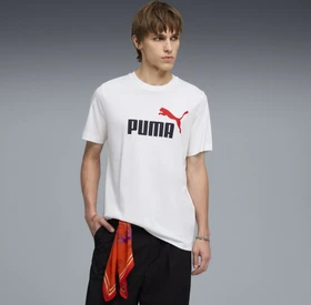 Puma Essentials 2 Colour No. 1 Logo T-Shirt kurzarm puma white/red (Herren)