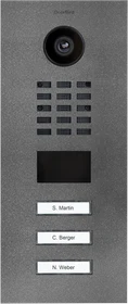 DoorBird D2103V IP Video Türstation mit 3 Ruftasten DB 703, Edelstahl V2A, gebürstet