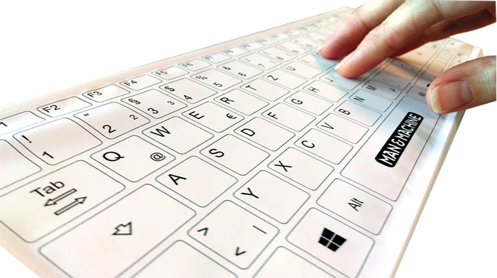 Man & Machine Its Cool Flat Keyboard, weiß, USB, DE