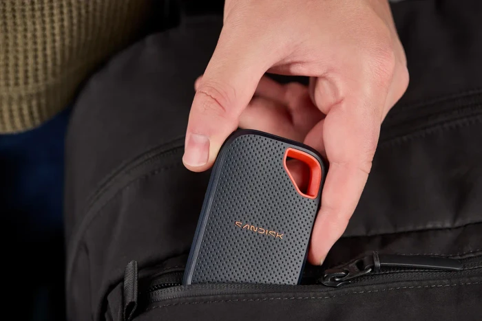 SanDisk Extreme Portable SSD V3, schwarz/orange, 2TB, USB-C 3.2