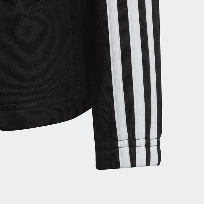 adidas Essentials 3-Streifen Full-Zip Hoodie schwarz/weiß (Junior)