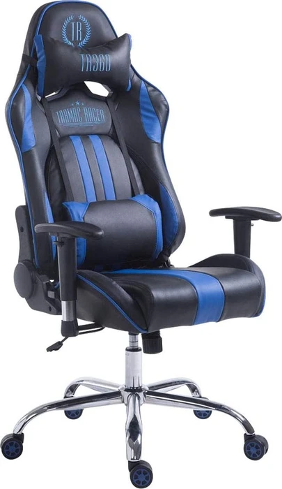 CLP Racing Limit Kunstleder Gamingstuhl, schwarz/blau