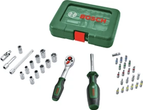 Bosch DIY Bitset/Steckschlüsselsatz inkl. Werkzeugbox, 34-tlg.