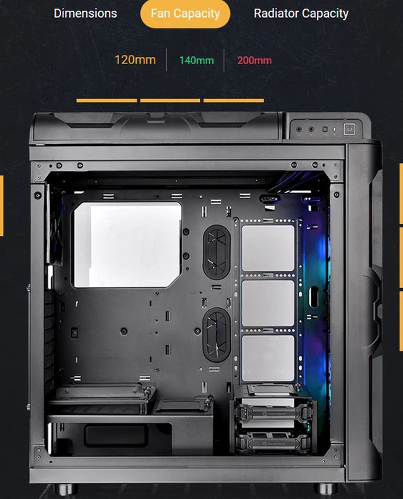 Thermaltake Level 20 RS ARGB, schwarz, Glasfenster