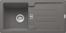 Franke Strata STG 614 Einbau Becken rechts mit Ablauffernbedienung steingrau