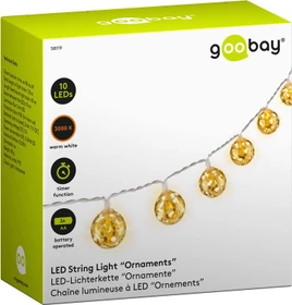 Wentronic goobay Lichterkette Ornamente LED 10x warmweiß