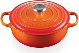 Le Creuset Signature Gusseisen Sauteuse rund 24cm 3.4l kirschrot