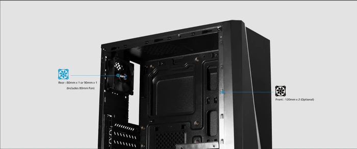 AeroCool Cylon Mini, schwarz, Acrylfenster