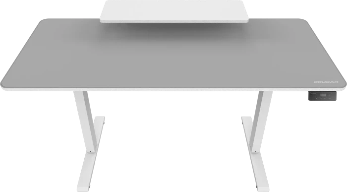 Cougar E-Star 140 Gaming Desk elektrisch höhenverstellbarer Sitz-Steh-Schreibtisch 140x60cm weiß/weiß