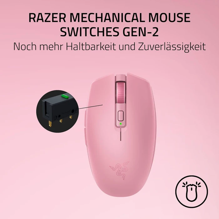 Razer Orochi V2 HyperSpeed (2026), Quartz Pink, USB/Bluetooth