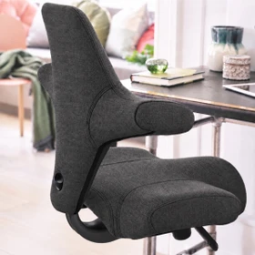 HAG Capisco 8106 Wollstoff Remix Sattelstuhl, dunkelgrau, Gestell schwarz