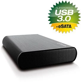 Fantec DB-AluSky U3e, schwarz, 4TB, USB-B 3.0/eSATA