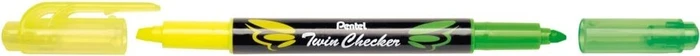 Pentel TwinChecker SLW8 neongelb/neongrün