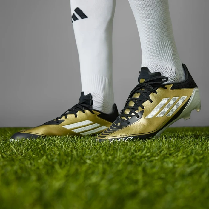 adidas F50 League Messi FG/MG gold metallic/cloud white/core black