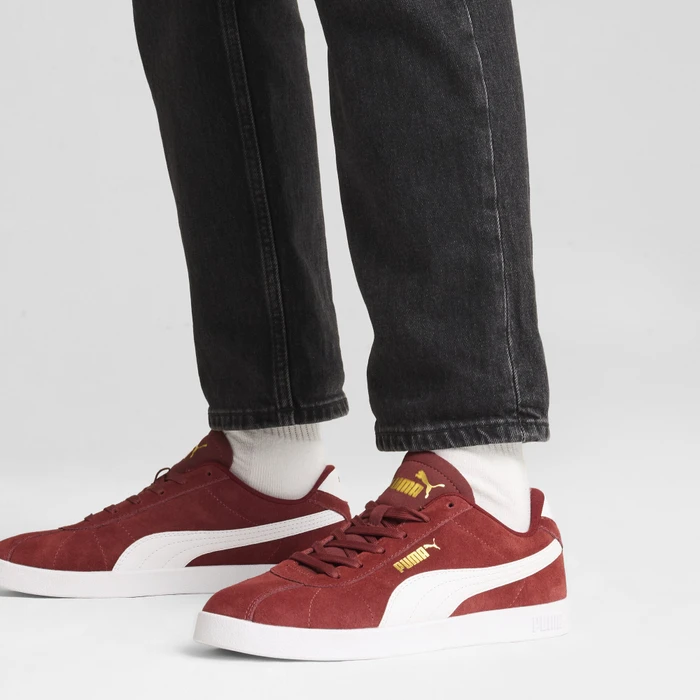 Puma Club II Suede intense red/puma white/puma gold