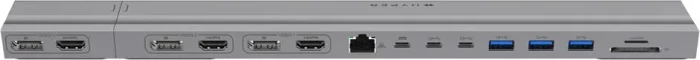 Hyper HyperDrive 4k Mulit-Display Dockingstation, grau, USB-C 3.0 [Buchse]