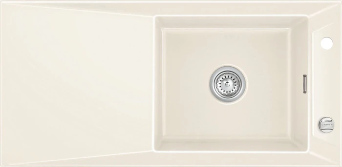 systemceram Siro 100 Einbau Becken rechts mit Ablauffernbedienung magnolie