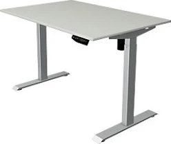 Kerkmann Move 1 elektrisch höhenverstellbarer Sitz-Steh-Schreibtisch 120x80cm grau/silber