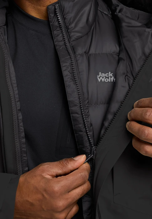 Jack Wolfskin Icecape 3in1 Down Funktionsjacke schwarz (Herren)