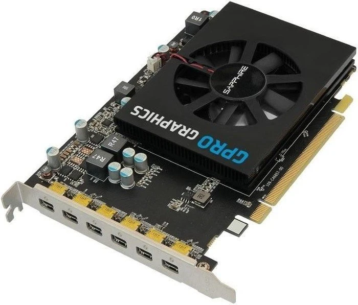 Sapphire GPRO 6200, 4GB GDDR5, 6x mDP, lite retail
