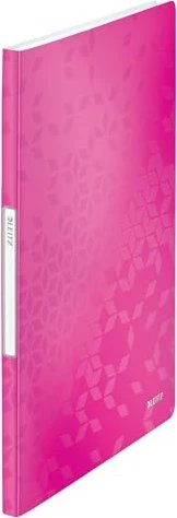Leitz WOW Sichtbuch, A4, pink, inkl. 20 Klarsichthüllen