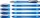 Schneider Slider Memo XB mit Slider Rave Kugelschreiber blau, 5er-Pack (150275)