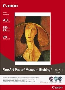 Canon FA-ME1 Fine Art Museum Etching Inkjetpapier weiß, A3, 350g/m², 20 Blatt