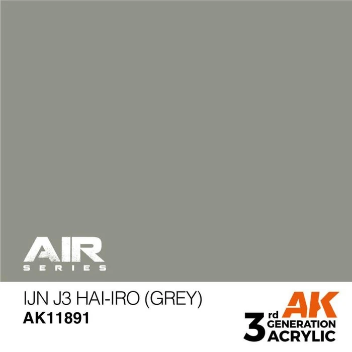 AK-Interactive 3rd Gen Acrylic Colors Air Series IJN j3 hai-iro grey, 17ml