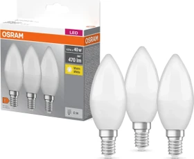 Osram Ledvance LED Star Classic B 40 6.5W/827 E14, 3 Stück