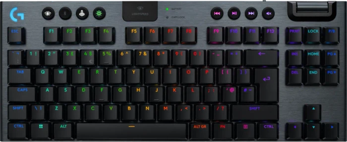 Logitech G915 X Lightspeed TKL, schwarz, LEDs RGB, GL TACTILE, USB/Bluetooth, UK