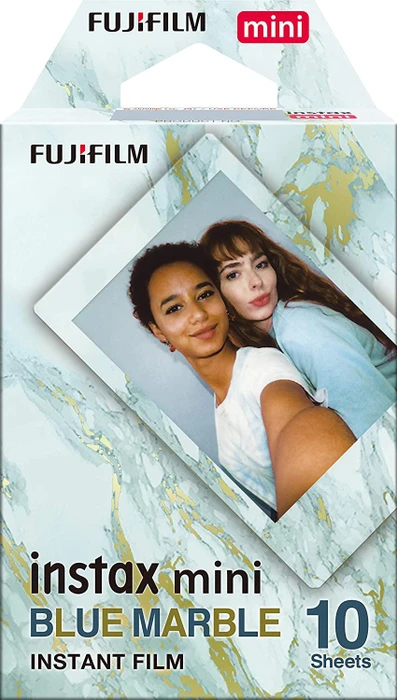 Fujifilm instax mini Sofortbildfilm Blue Marble, 10 Aufnahmen