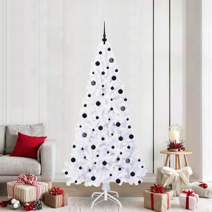 vidaXL Künstlicher Weihnachtsbaum, 210cm, inkl. LED-Beleuchtung (3426777)