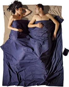 Cocoon TravelSheet Ägyptische Baumwolle Double Size Hüttenschlafsack khaki/tuareg