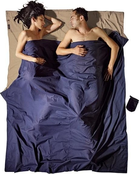 Cocoon TravelSheet Ägyptische Baumwolle Double Size Hüttenschlafsack khaki/tuareg