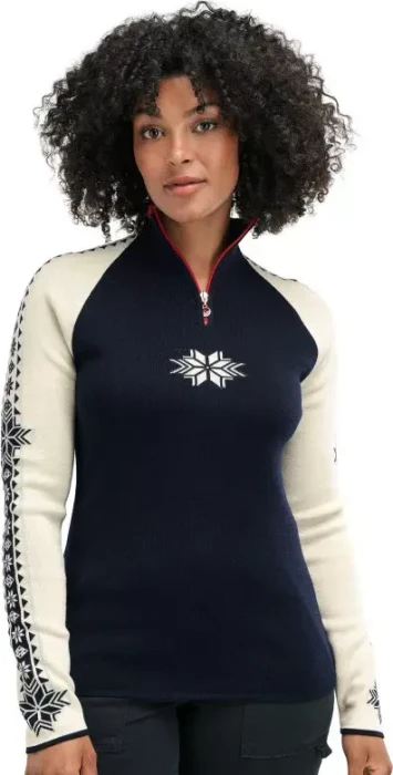 Dale of Norway Geilo Strickpullover navy/off white/raspberry (Damen)