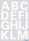 Herma Buchstabenetiketten A-Z, 15x25mm, wetterfest, weiß, 2 Blatt (30 Etiketten) Vorschaubild