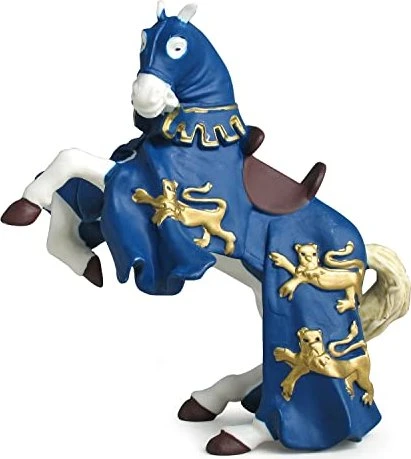 Papo Die Welt des Mittelalters - Pferd von Richard Löwenherz blau