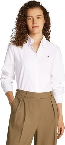 Tommy Hilfiger Relaxed Fit Oxford Hemd langarm optic white (Damen)