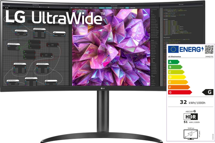 LG UltraWide 34WQ75C-B, 34"