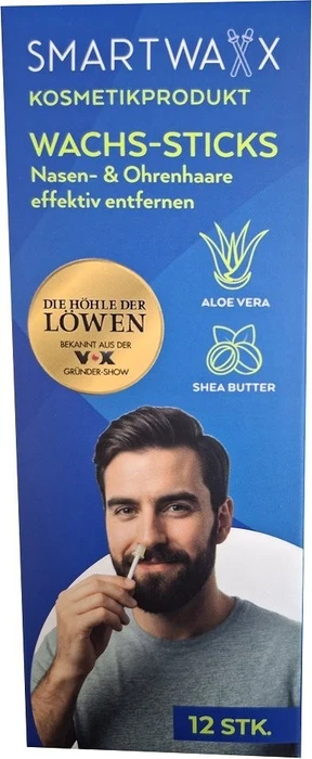 Smartwaxx Warmwachshaarentferner-Sticks für Nasen- & Ohrenhaare, 12 Stück
