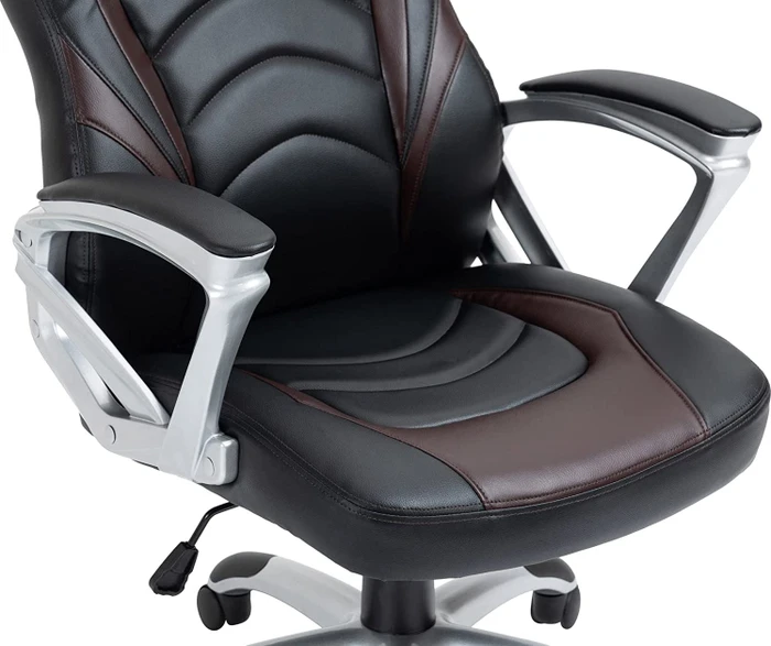 CLP Foxton Kunstleder Gamingstuhl, schwarz/braun
