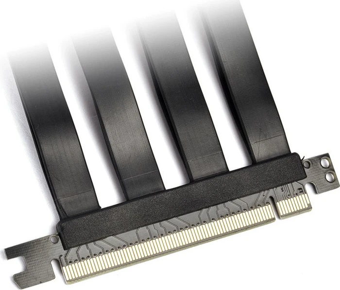 Lian Li Riser Card, inkl. PCI-Slot Blende für LANCOOL II, gewinkelt, PCIe 3.0, 200mm, schwarz