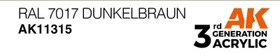 AK-Interactive 3rd Gen Acrylic Colors AFV Series RAL 7017 dunkelbraun, 17ml