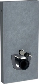 Geberit Monolith Sanitärmodul für Wand-WC, 101cm, Steinzeug Schieferoptik/Aluminium schwarzchrom